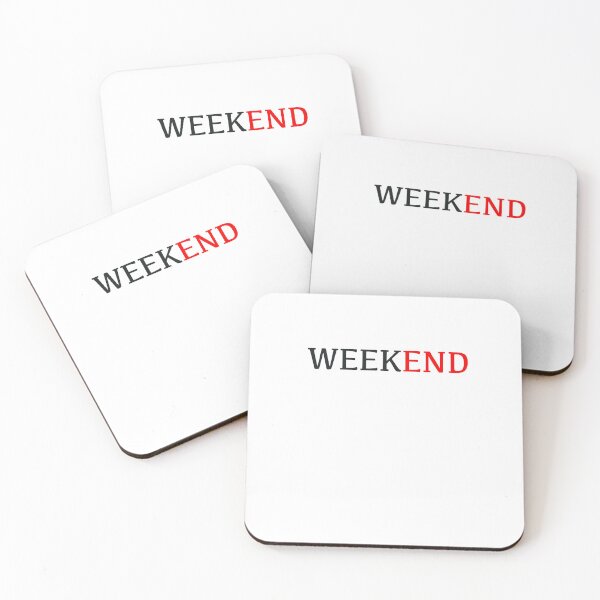 Item preview, Weekend END Minimalist Typography designed and sold by pixelandpine.