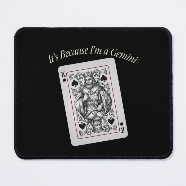 Item preview, It's Because I'm a Gemini – Vintage Playing Card Zodiac Design designed and sold by Heneket.