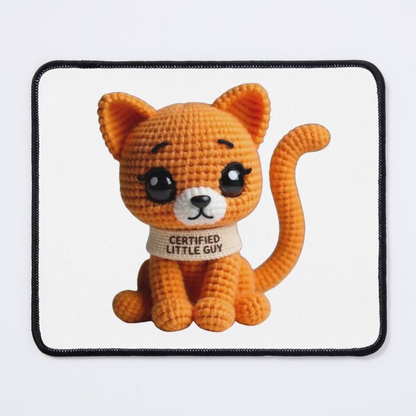 Item preview, Certified Little Guy Crochet Style Cat Sticker designed and sold by Calm Cat Studio.