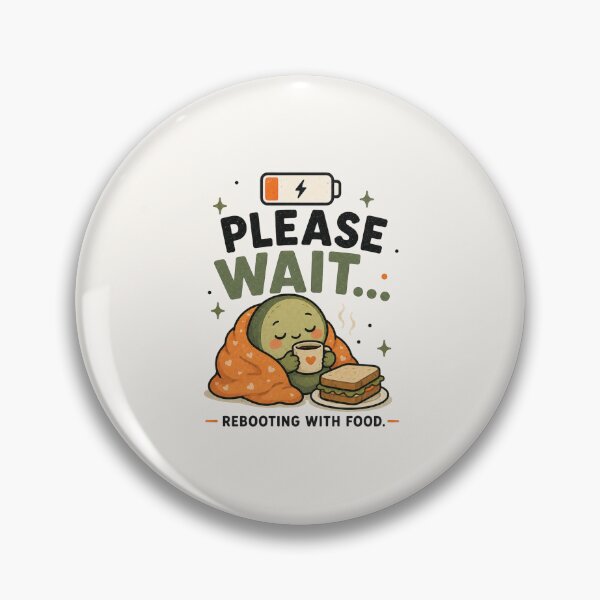 Item preview, Please Wait Rebooting With Food - Funny Reactive Hypoglycemia Design designed and sold by BlackSector77.