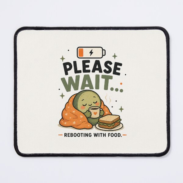 Item preview, Please Wait Rebooting With Food - Funny Reactive Hypoglycemia Design designed and sold by BlackSector77.
