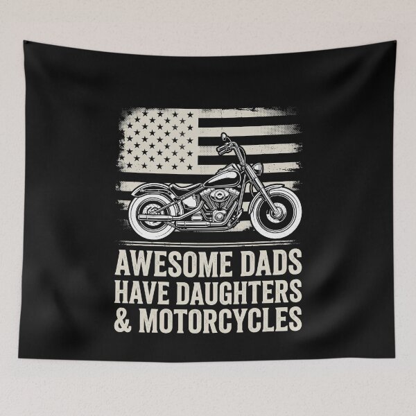 Item preview, Awesome Dads Have Daughters & Motorcycles | Biker Father Daughter Rider designed and sold by SofenArt.