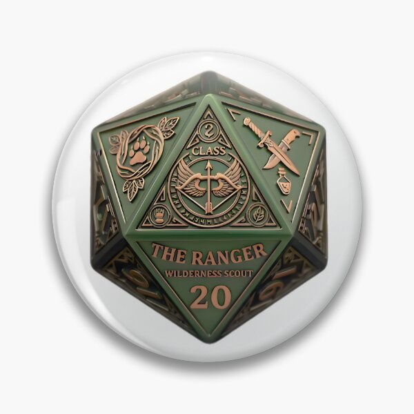 Item preview, Ranger D20 Dice RPG Wilderness Scout Fantasy Art designed and sold by DeerHouse.