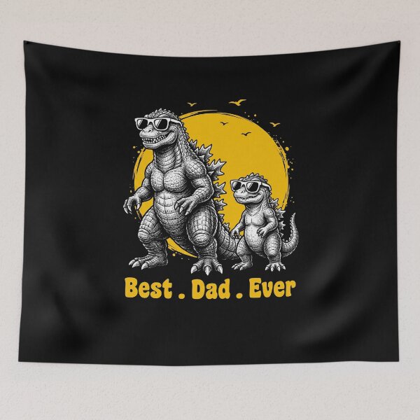 Item preview, Best Dad Ever Godzilla Father Son Kaiju Monster designed and sold by SofenArt.