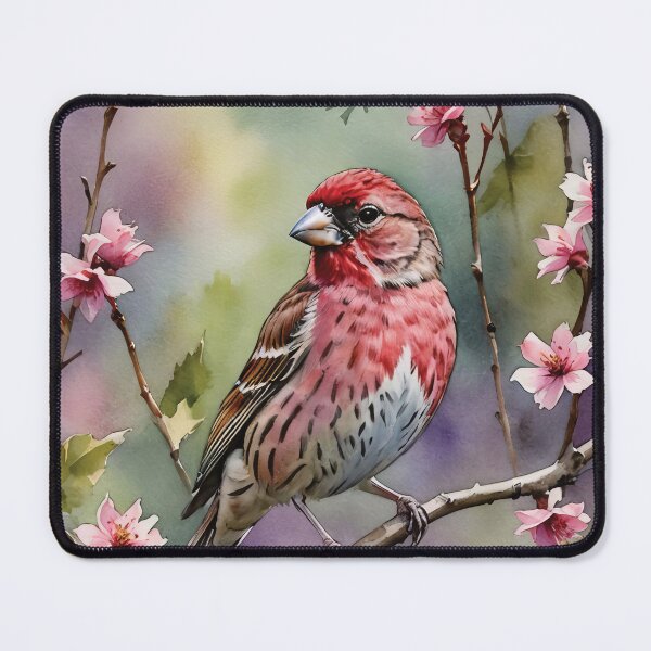 Item preview, Purple Finch Watercolor Wildlife Bird Art designed and sold by MaverlyShop.