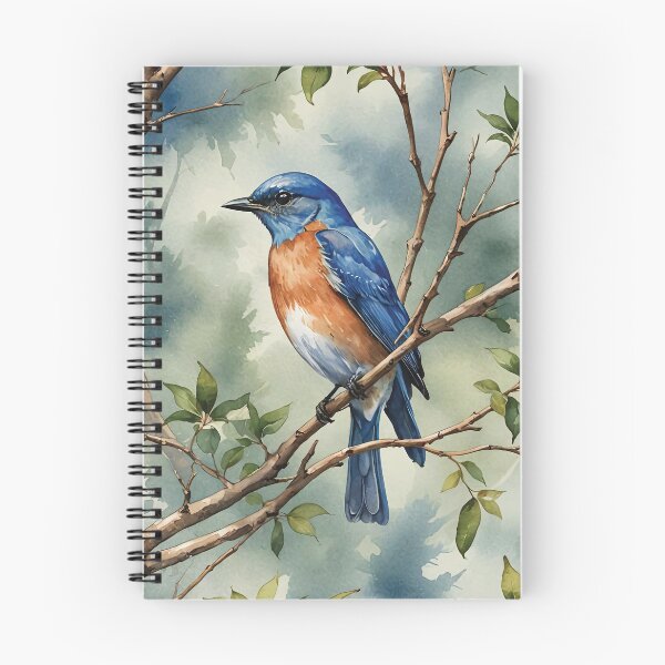 Item preview, Eastern Bluebird Watercolor Wildlife Bird Art designed and sold by MaverlyShop.