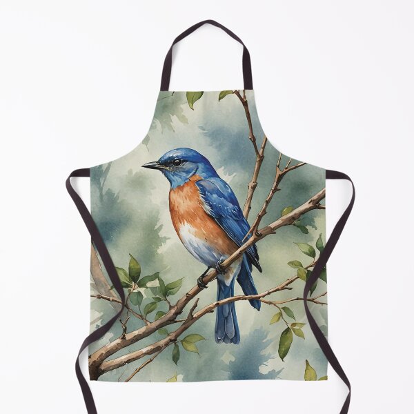 Item preview, Eastern Bluebird Watercolor Wildlife Bird Art designed and sold by MaverlyShop.