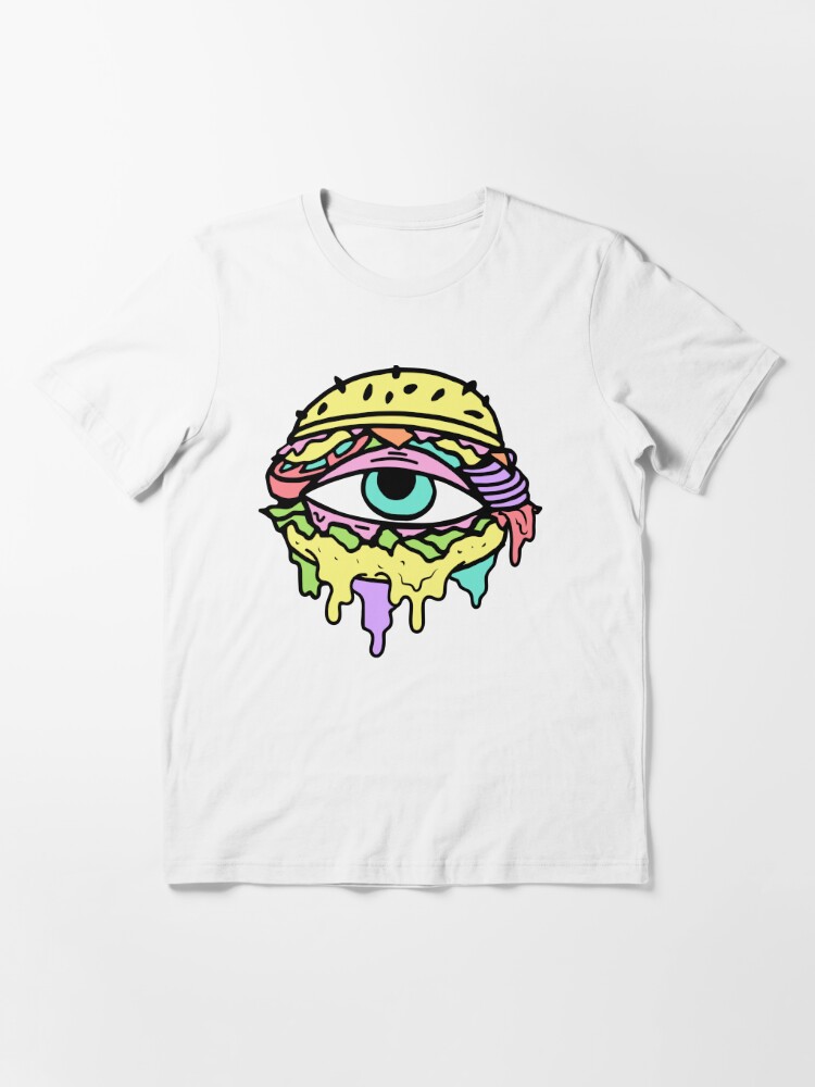 trippy burger shirt