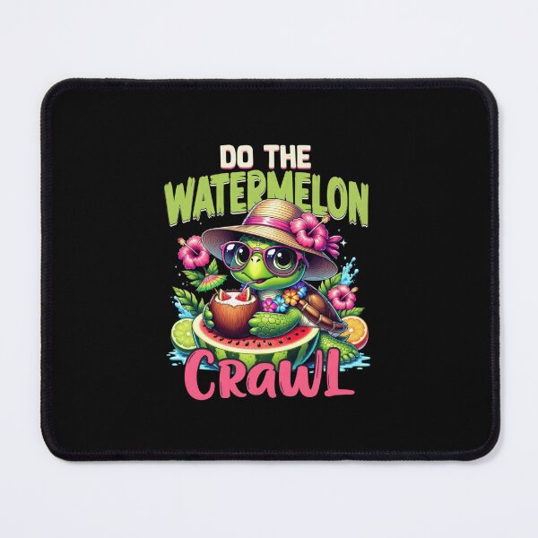 Item preview, Do The Watermelon Crawl Sea Turtle Graphic, Cute Summer Pun Typography, Tropical Beach Design designed and sold by Keingdesign.