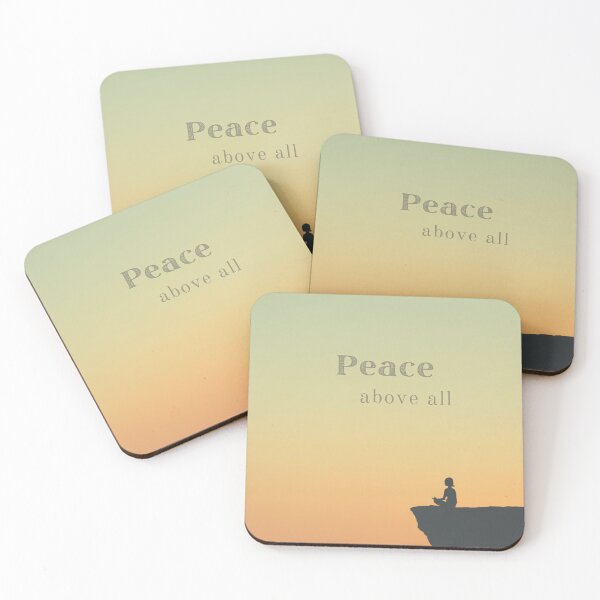 Item preview, Peace Over Everything – Spiritual Self Care Quote Art  designed and sold by CosmicQuietLab.