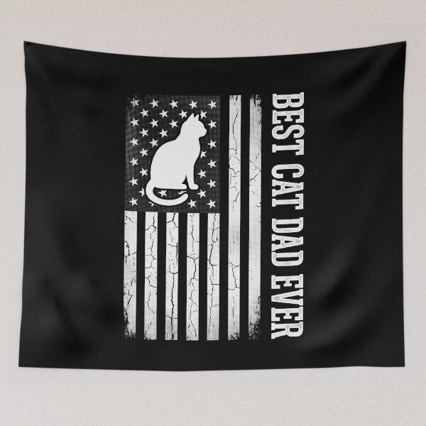 Item preview, Best Cat Dad Ever Patriotic American Cat Owner Father Feline Lover designed and sold by SofenArt.