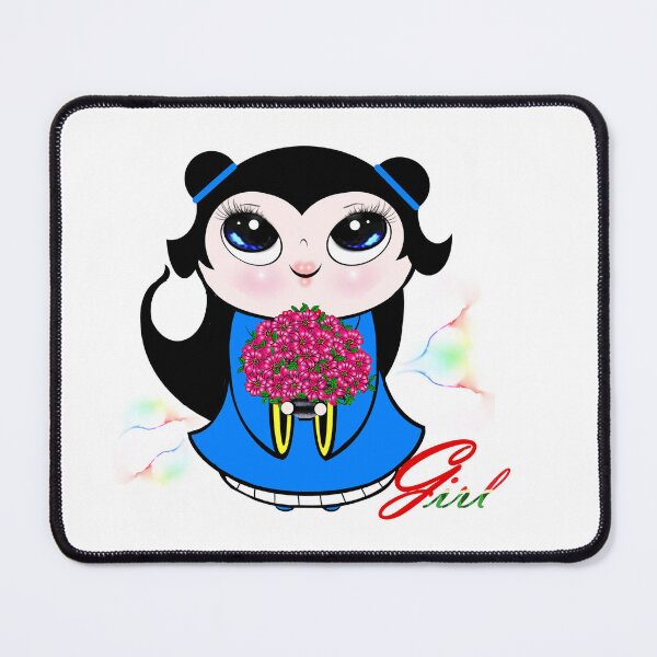 Item preview, Cute Girl with a Flower Basket  designed and sold by Shirley cute art .