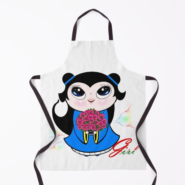 Item preview, Cute Girl with a Flower Basket  designed and sold by Shirley cute art .