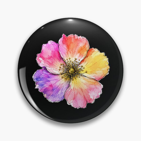 Item preview, Rainbow Wild Rose Illustration | Watercolor Botanical Flower Art designed and sold by ColorSplash123.