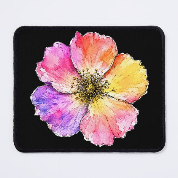 Item preview, Rainbow Wild Rose Illustration | Watercolor Botanical Flower Art designed and sold by ColorSplash123.