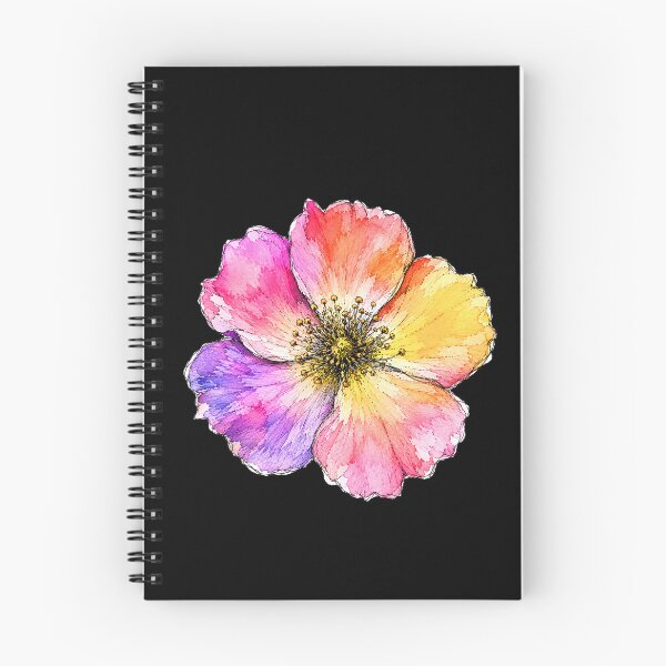 Item preview, Rainbow Wild Rose Illustration | Watercolor Botanical Flower Art designed and sold by ColorSplash123.