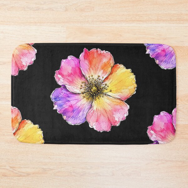 Item preview, Rainbow Wild Rose Illustration | Watercolor Botanical Flower Art designed and sold by ColorSplash123.