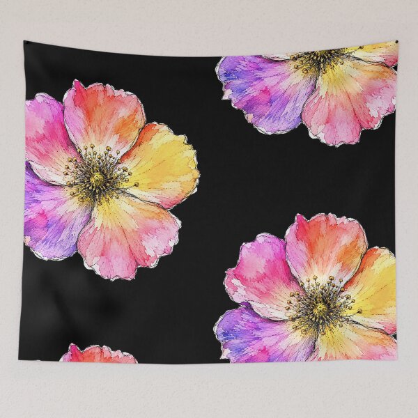 Item preview, Rainbow Wild Rose Illustration | Watercolor Botanical Flower Art designed and sold by ColorSplash123.