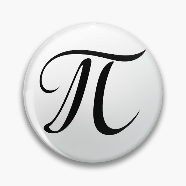 Item preview, Elegant Calligraphy Pi Symbol - Script Font Math Pi Day Gift designed and sold by myforestfog.