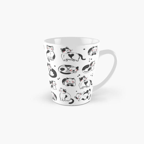Black and White Kawaii Cats Tall Mug