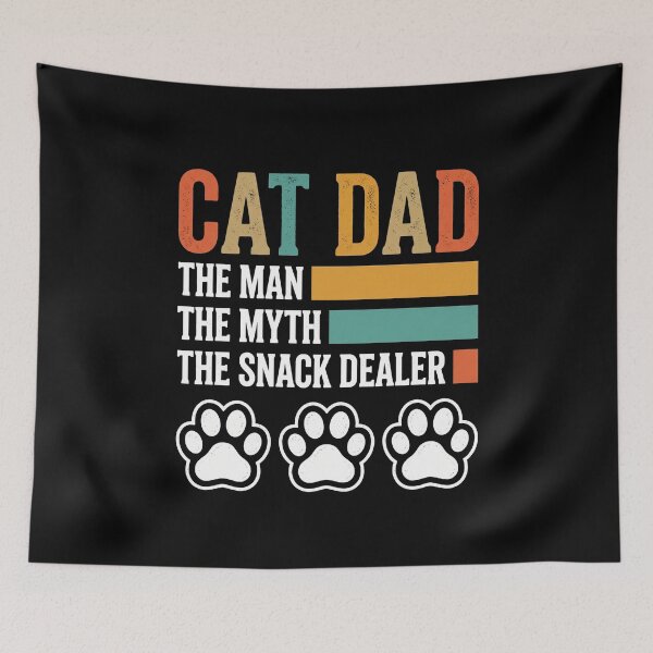 Item preview, Cat Dad The Man The Myth The Snack Dealer Feline Lover Pet Owner designed and sold by SofenArt.