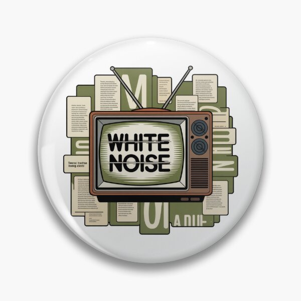 Item preview, White Noise Retro TV Literary Art Sticker designed and sold by LukaRealm.