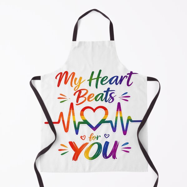 Item preview, My Heart Beats for YOU – Rainbow Pride Heartbeat Design designed and sold by Sybille-Yates.