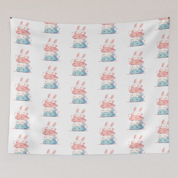 Item preview, Cute Stacked Bunnies Chibi Artwork  designed and sold by NivyasArtistry.