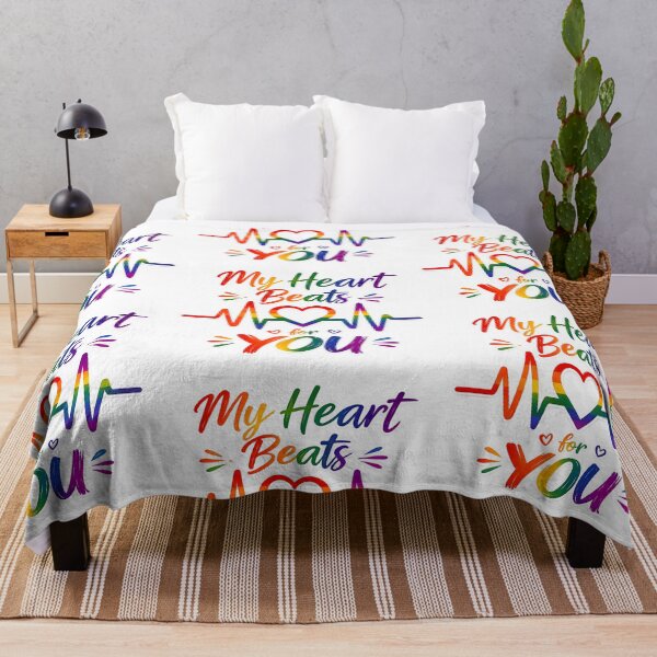 Item preview, My Heart Beats for YOU – Rainbow Pride Heartbeat Design designed and sold by Sybille-Yates.