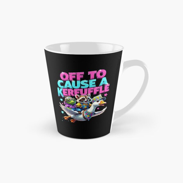 Item preview, Off To Cause A Kerfuffle Funny Animal Graphic, Cute Raccoon Goose Typography, Retro Y2K Graphic designed and sold by Keingdesign.