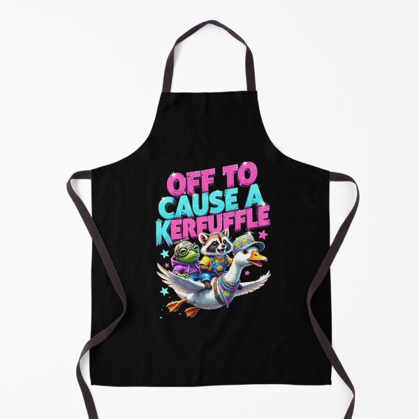 Item preview, Off To Cause A Kerfuffle Funny Animal Graphic, Cute Raccoon Goose Typography, Retro Y2K Graphic designed and sold by Keingdesign.
