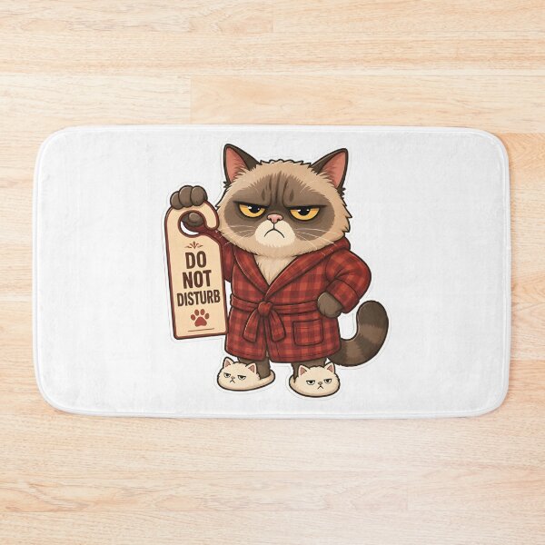 Item preview, Do Not Disturb Cat — Grumpy Cat Hotel Sign Sticker designed and sold by tommysworks.