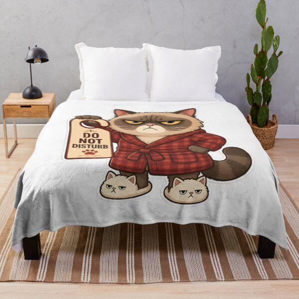 Item preview, Do Not Disturb Cat — Grumpy Cat Hotel Sign Sticker designed and sold by tommysworks.