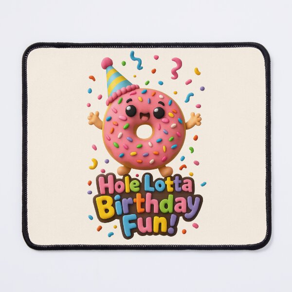 Item preview, Cute Donut Birthday Party| Kawaii 3D Happy Birthday Party Art designed and sold by Moons Studio.