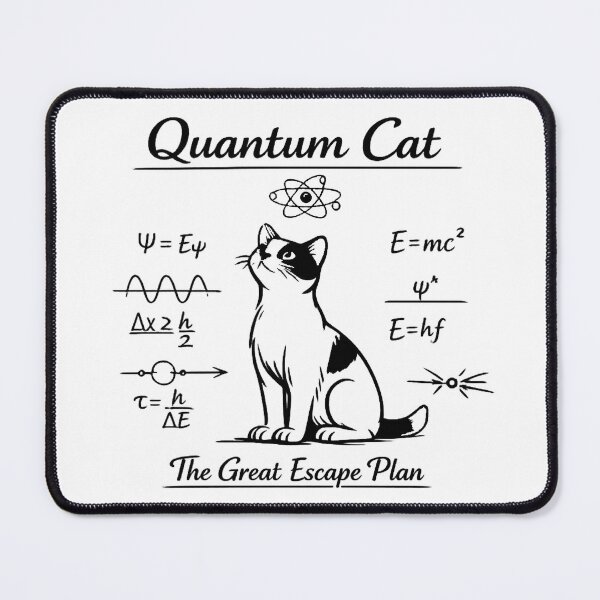 Item preview, Quantum Cat The Great Escape Plan - Funny Physics Kitten Art designed and sold by myforestfog.