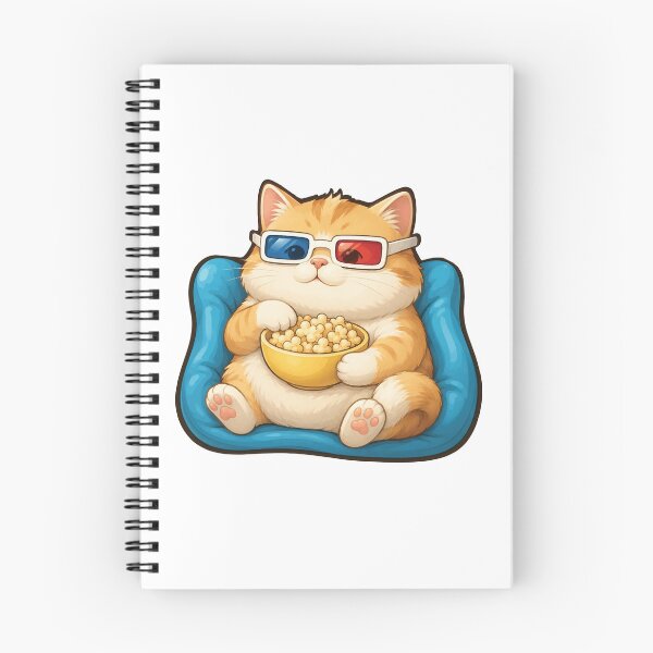 Item preview, Funny Movie Night Cat T-Shirt – Cute Lazy Cat Watching Movies with Popcorn – Introvert Couch Potato Cat Lover Gift designed and sold by Artimax-Studio.