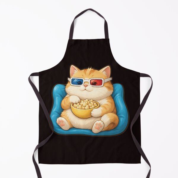 Item preview, Funny Movie Night Cat T-Shirt – Cute Lazy Cat Watching Movies with Popcorn – Introvert Couch Potato Cat Lover Gift designed and sold by Artimax-Studio.