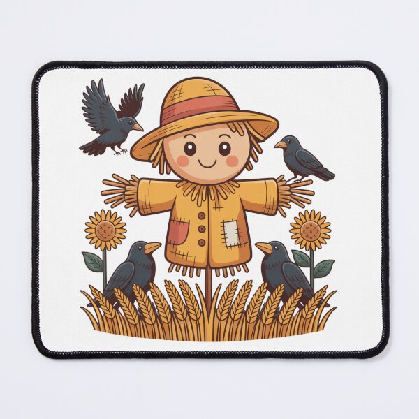 Item preview, Cute Kawaii Scarecrow Autumn Field Sticker designed and sold by LukaRealm.