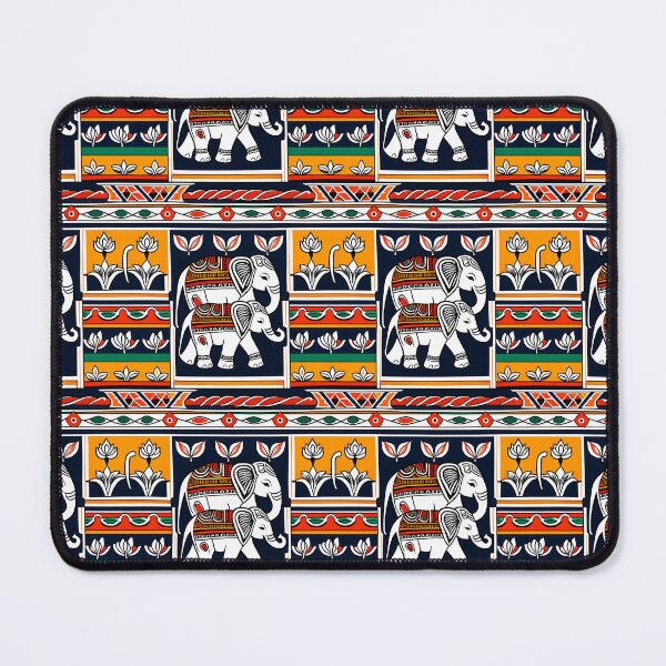 Item preview, Elephant Folk Pattern Art designed and sold by krazzyremo.