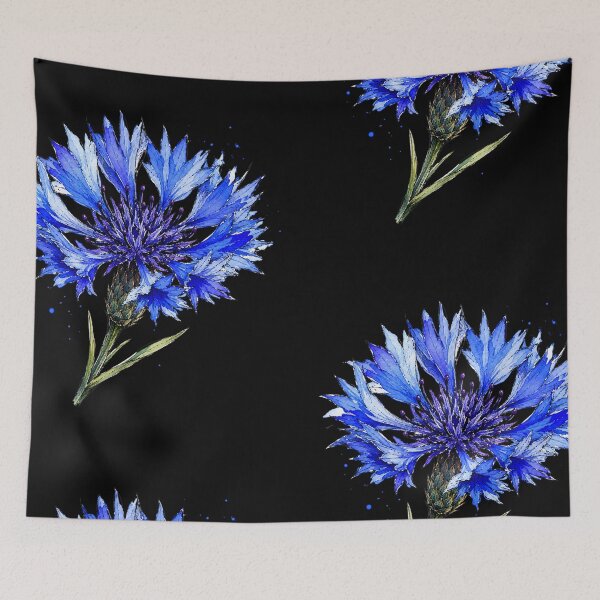 Item preview, Blue Cornflower Wildflower Illustration | Watercolor Botanical Sketch Art designed and sold by ColorSplash123.