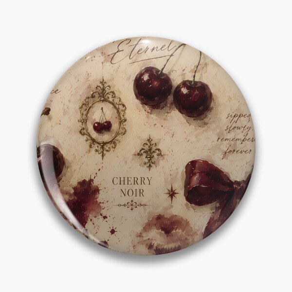 Item preview, Vintage French Ephemera Dark Cherry Coquette Pattern designed and sold by BeataPrint.