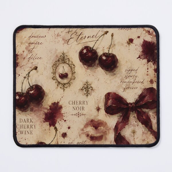 Item preview, Vintage French Ephemera Dark Cherry Coquette Pattern designed and sold by BeataPrint.