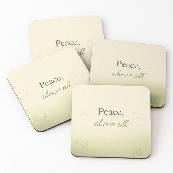 Item preview, Peace Over Everything – Inspirational Wellness Typography Design designed and sold by CosmicQuietLab.