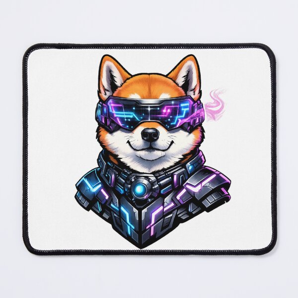 Item preview, Cyberpunk Shiba Inu Neon Sci Fi Dog designed and sold by tineldesign.