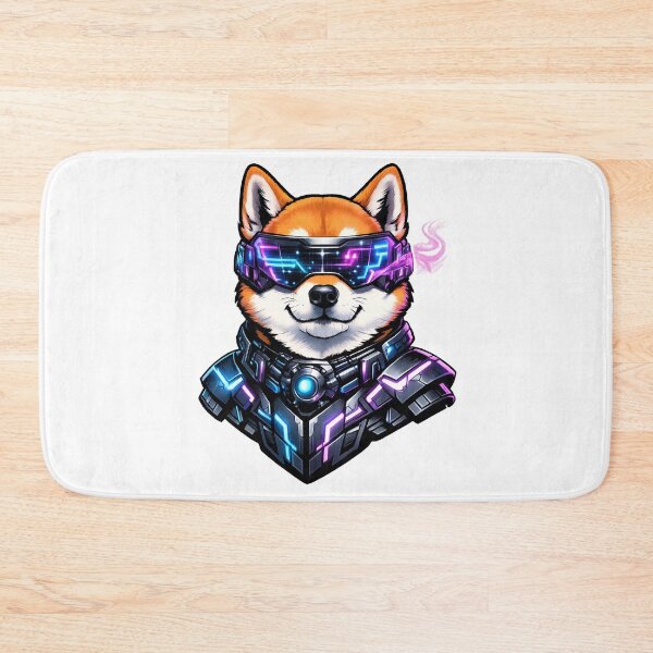 Item preview, Cyberpunk Shiba Inu Neon Sci Fi Dog designed and sold by tineldesign.
