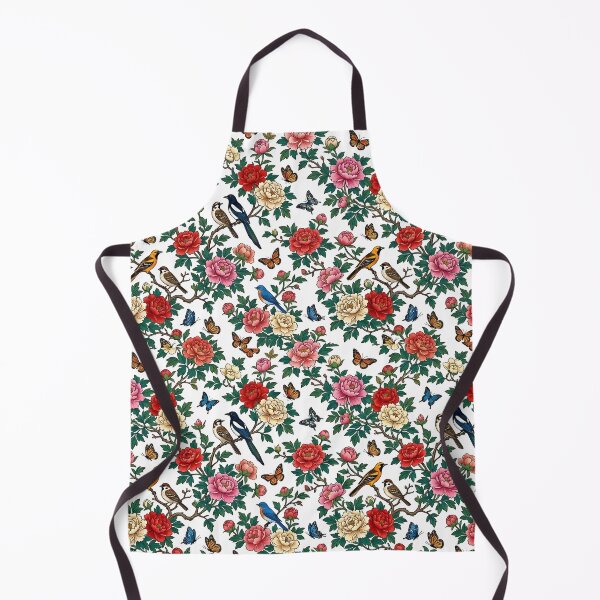 Item preview, Korean Minhwa Small Peonies, Magpies & Butterflies Pattern | Delicate Folk Art Seamless Floral designed and sold by K-Tradition.