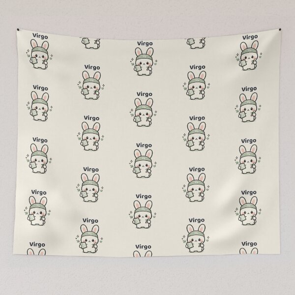 Item preview, Cute Virgo Zodiac Bunny Kawaii Astrology designed and sold by creativiteemom.