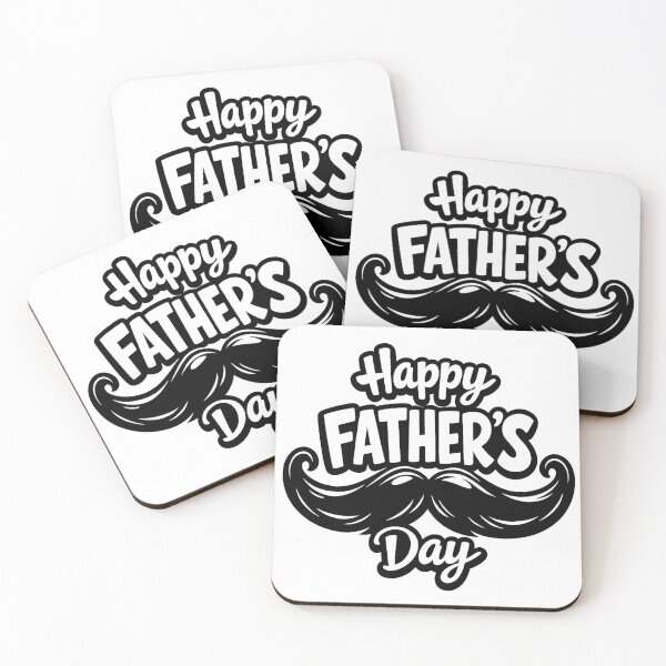 Item preview, Happy Father's Day Mustache Typography - Classic Gift for Dad designed and sold by myforestfog.