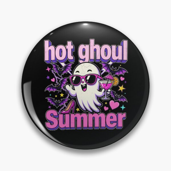 Item preview, Hot Ghoul Summer Cute Ghost Funny Halloween Beach Typography, Spooky Pink Summer Design designed and sold by Keingdesign.