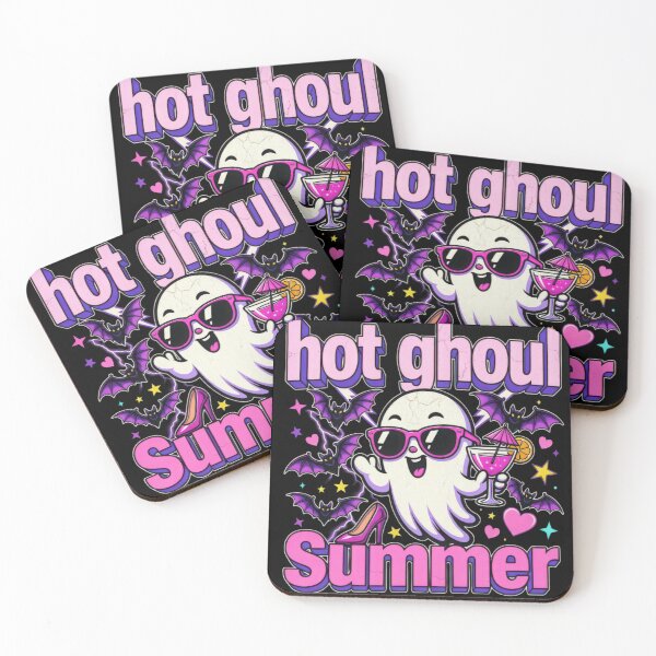 Item preview, Hot Ghoul Summer Cute Ghost Funny Halloween Beach Typography, Spooky Pink Summer Design designed and sold by Keingdesign.